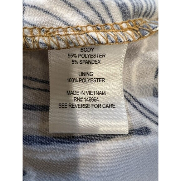 Robbie Bee Signature Petite Dress Caramel Brown, Blue & White Floral Women's PS - Picture 6 of 7